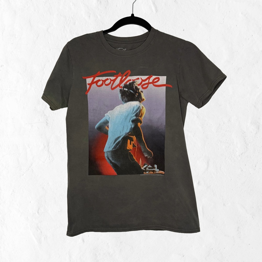 Footloose Graphic T-Shirt Unisex Small Charcoal Gray Good 80s Movie Retro Tee